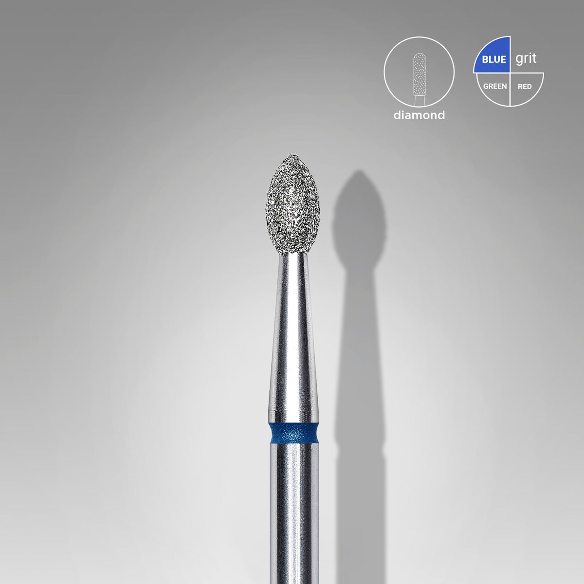 STALEKS EXPERT Fraise diamantée « Bourgeon pointu » bleue, diamètre 2,5 mm, partie active 4,5 mm