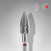 STALEKS EXPERT Punta in carburo "Pigna" rossa, diametro 6 mm, parte lavorativa 14 mm