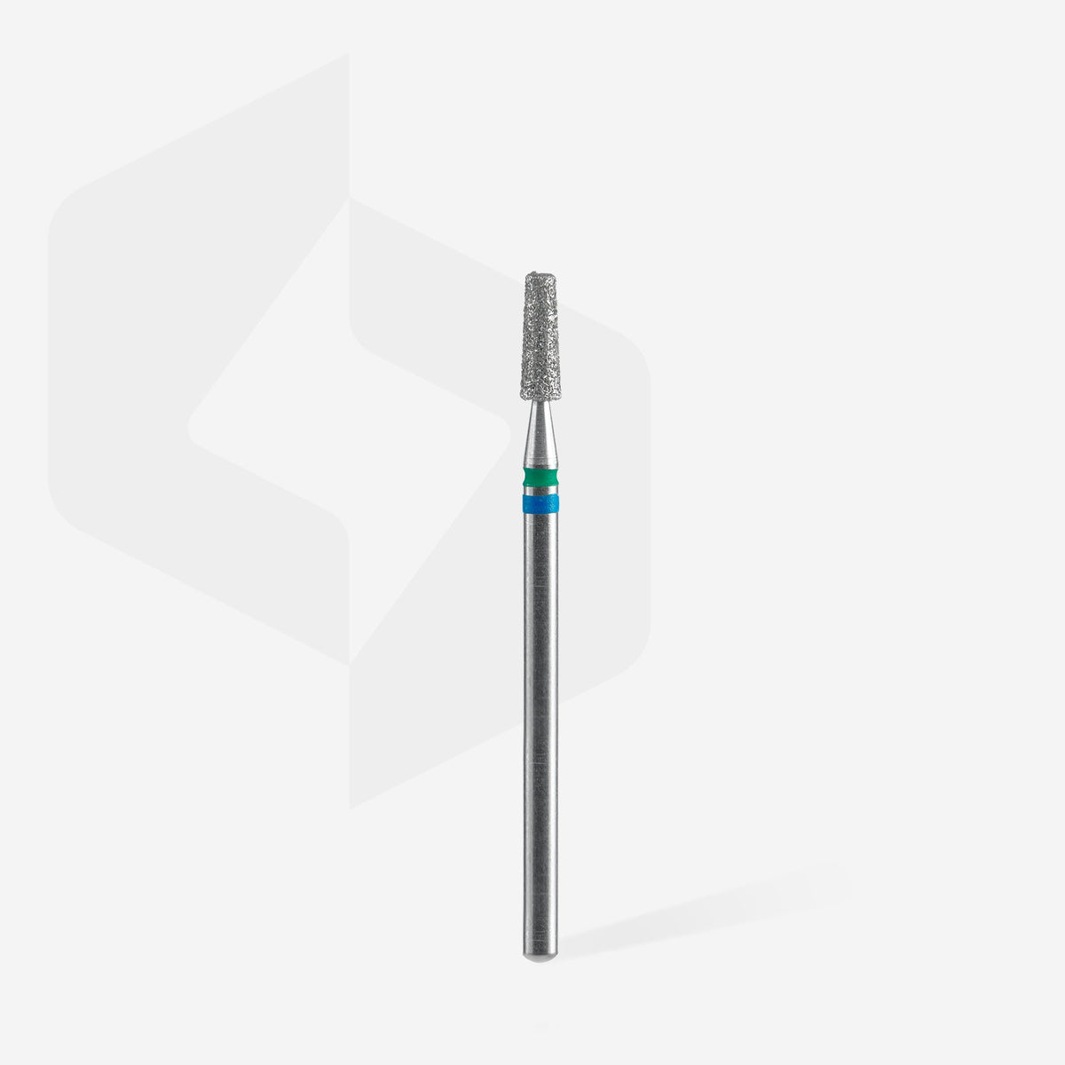 STALEKS EXPERT Deimantinė DUO freza „kūgis“ mėlyna-žalia, skersmuo 2,5 mm, darbinė dalis 8 mm