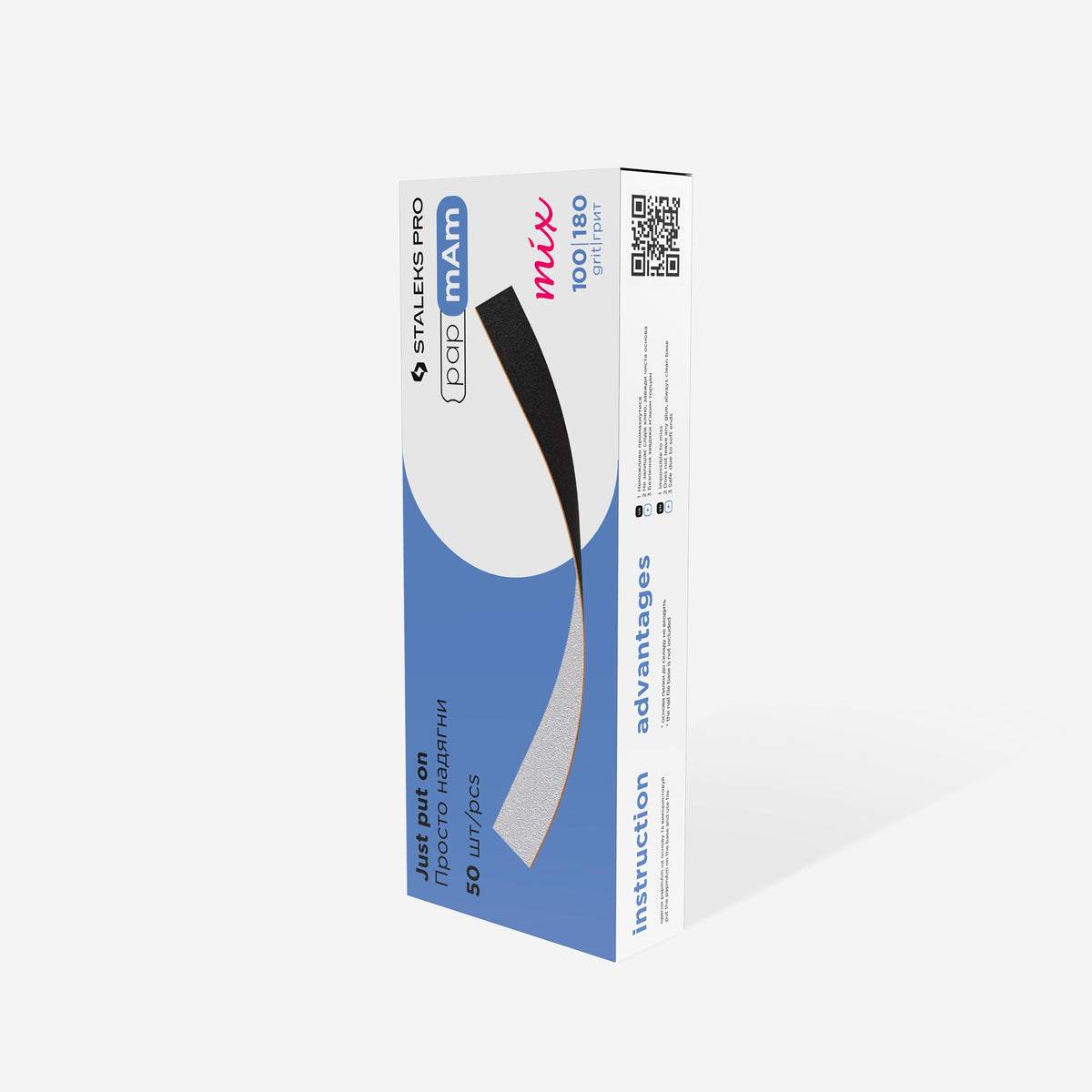 STALEKS EXPERT 22 papmAm mix Dvipusės dildės tiesiam pjovimui, 100/180 gritys (50 vnt.)