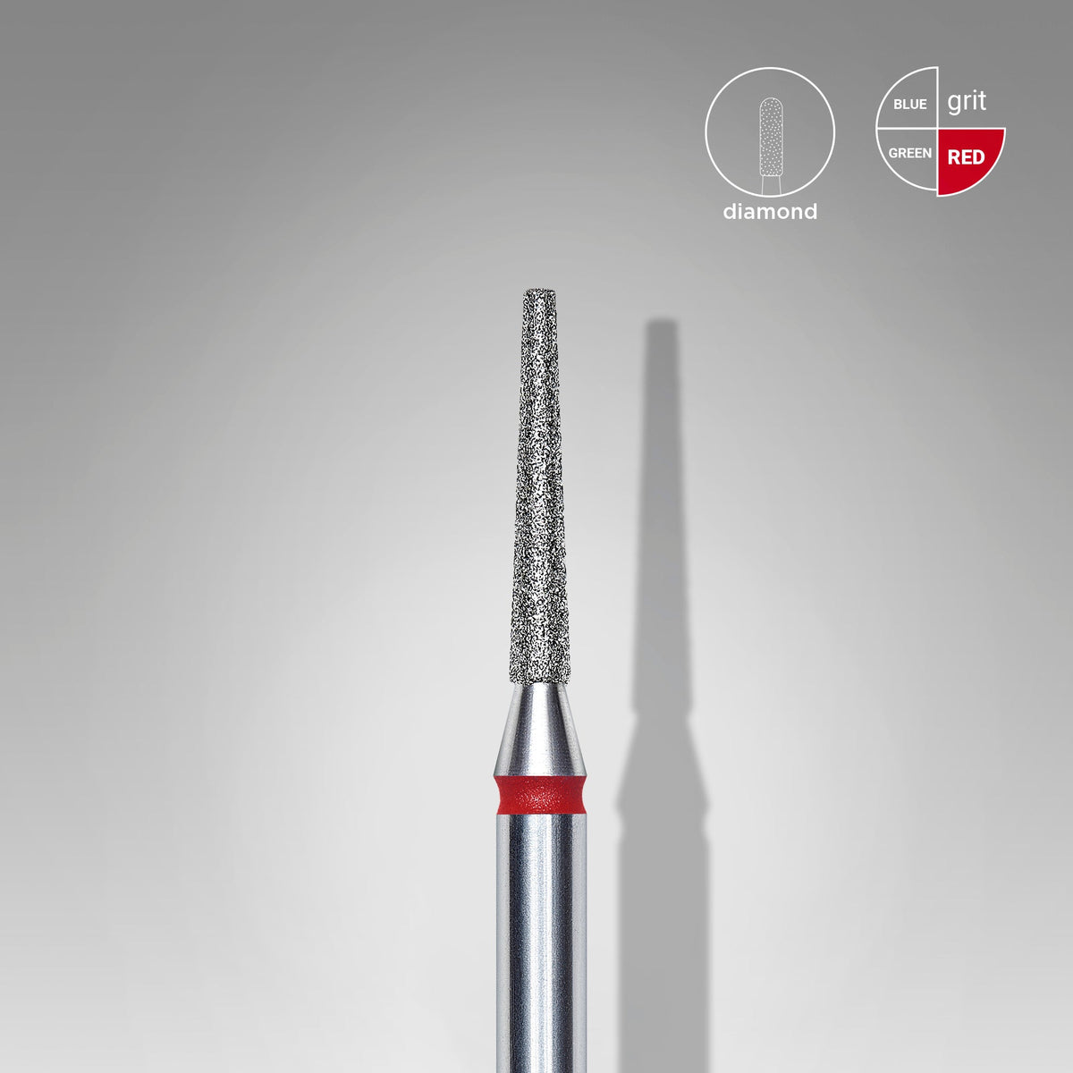 STALEKS EXPERT Fraise diamantée « cône tronqué » rouge, diamètre 1,6 mm, partie active 10 mm