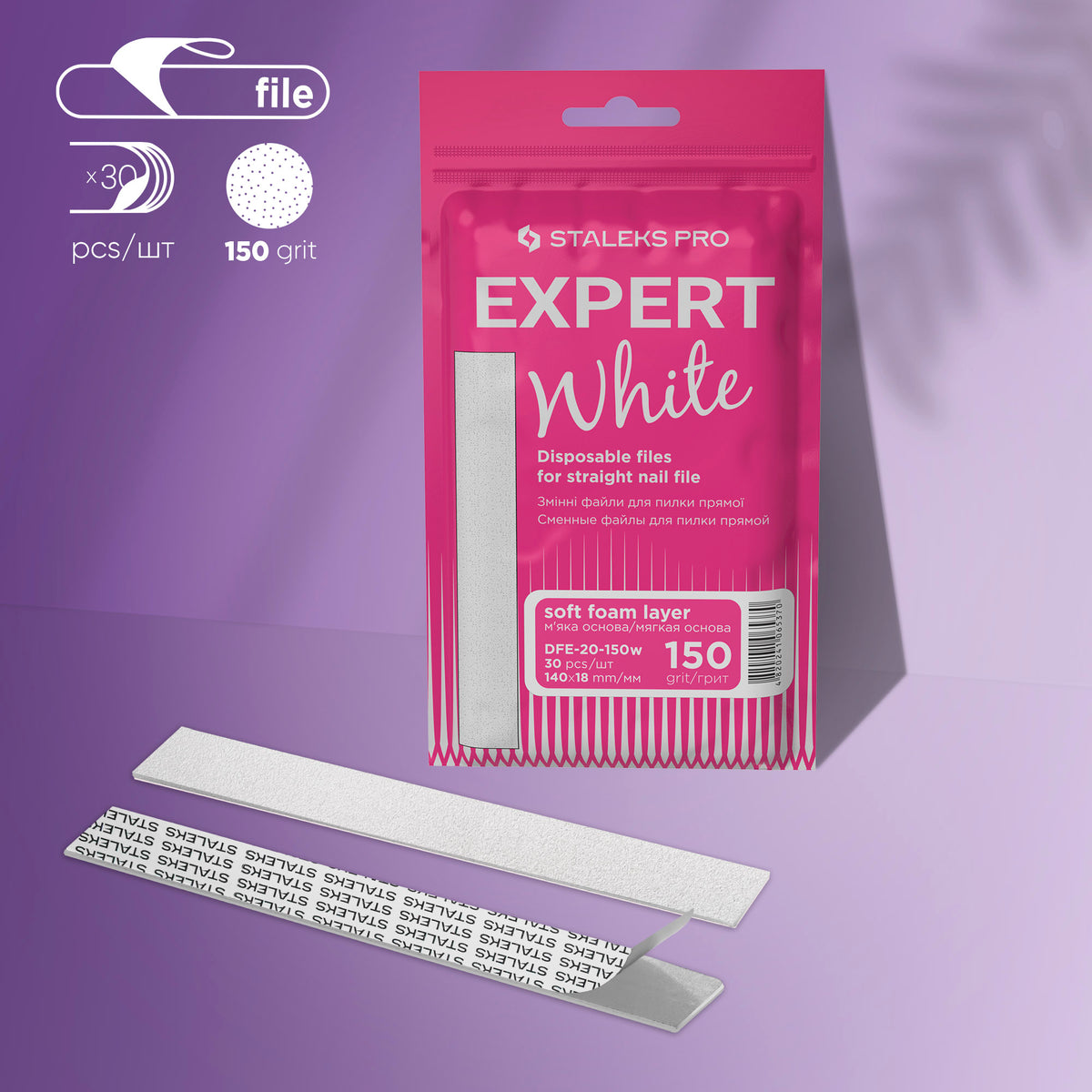 STALEKS EXPERT 20 Lime adesive sostituibili per lima dritta su base morbida, grana 150 (30 pz)