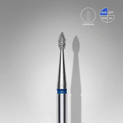 STALEKS EXPERT Fresa diamantata a goccia blu, diametro 1,6 mm, parte lavorativa 4 mm