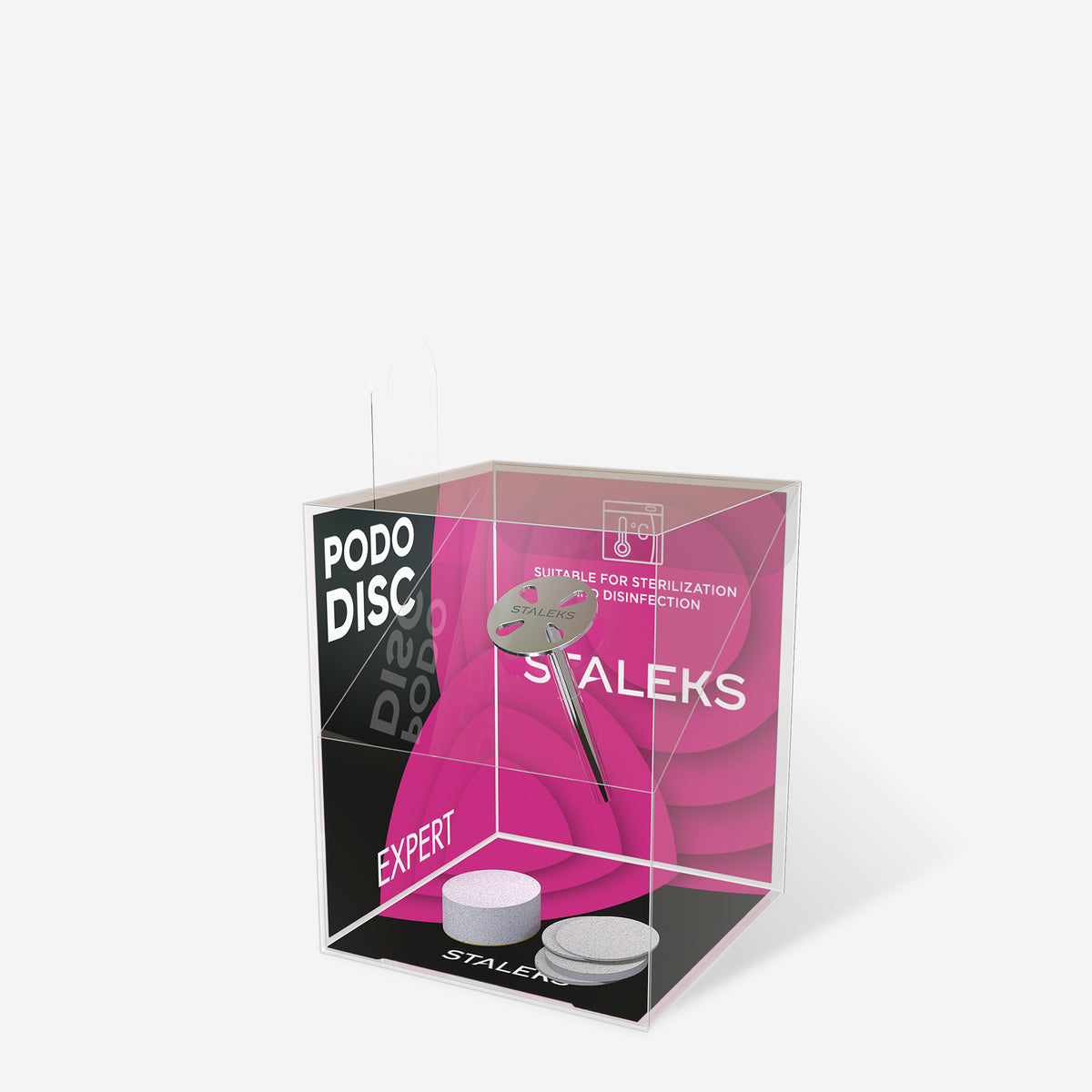 STALEKS EXPERT PODODISC XS Pedikürescheibe mit Wechselfeilen, 180 Grit 10 mm (5 Stück)