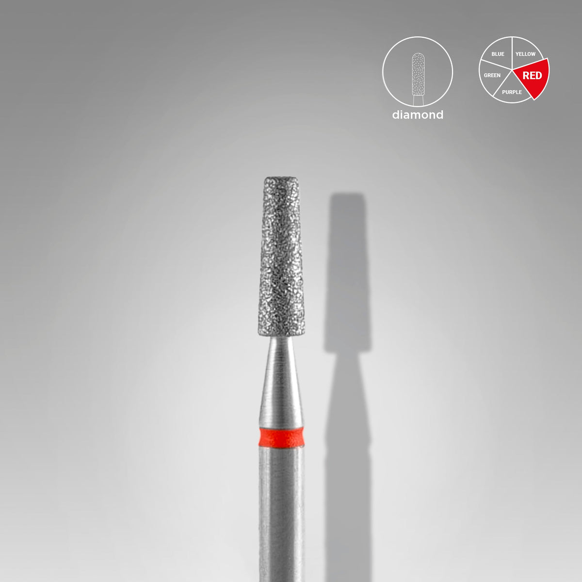 STALEKS EXPERT Fresa diamantata «cono troncato» rossa, diametro 2,5 mm, parte lavorativa 8 mm