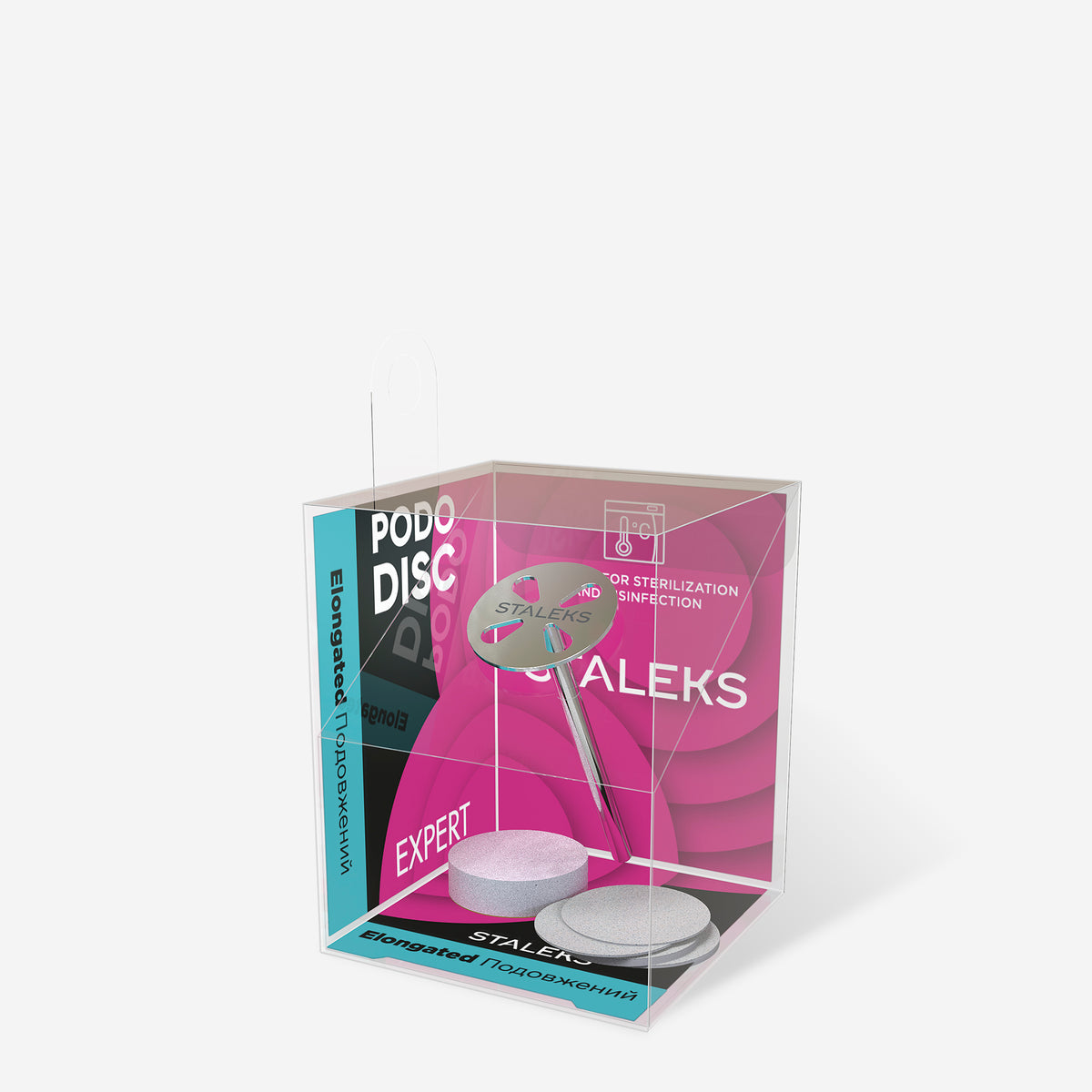 STALEKS EXPERT PODODISC S Verlängerte Pedikürescheibe mit Wechselfeilen, 180 Grit 15 mm (5 Stück)