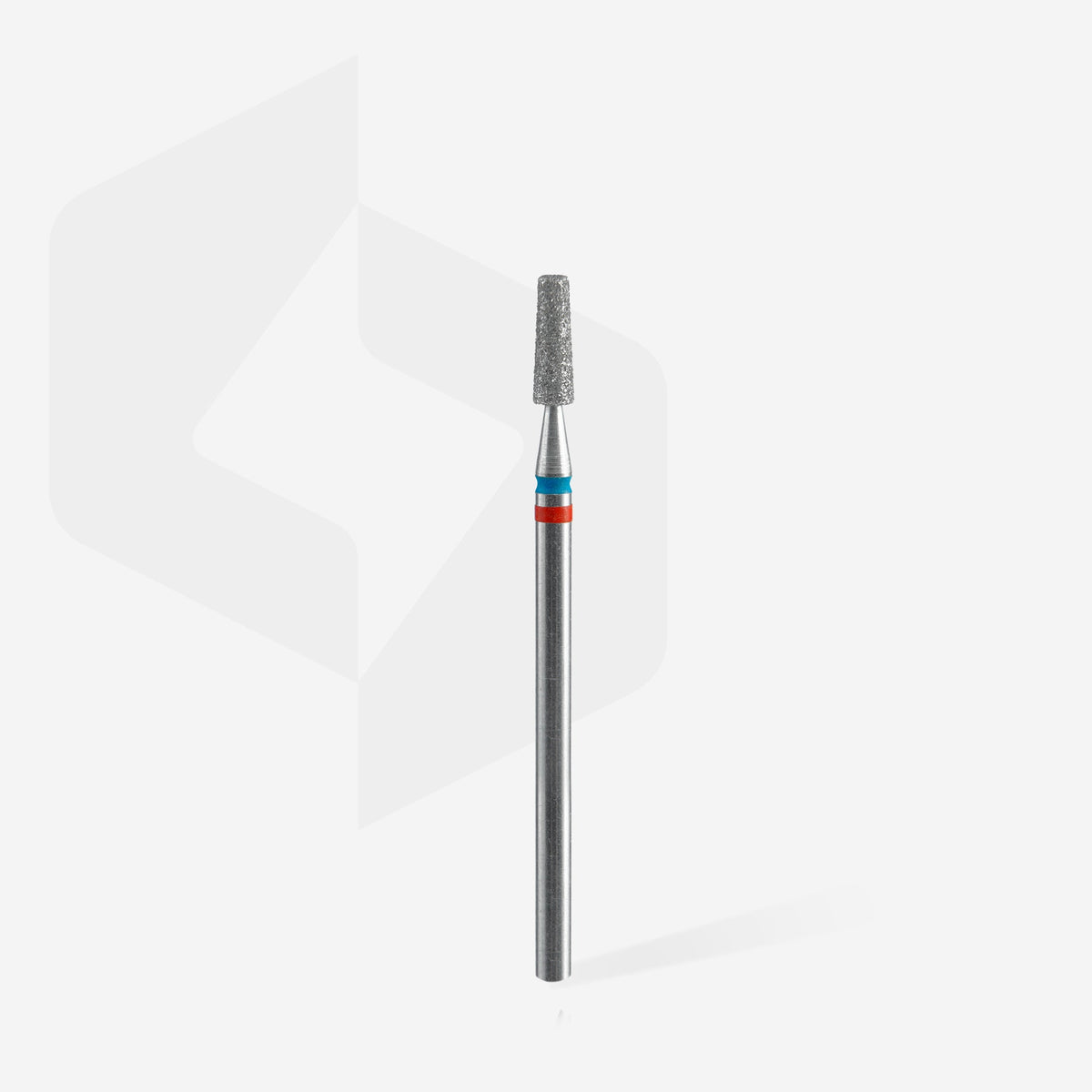 STALEKS EXPERT Deimantinė DUO freza „kūgis“ raudona-mėlyna, skersmuo 2,5 mm, darbinė dalis 8 mm