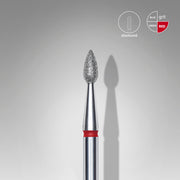 STALEKS EXPERT Diamond nail drill bit drop red, head diameter 2,3 mm, working part 5 mm
