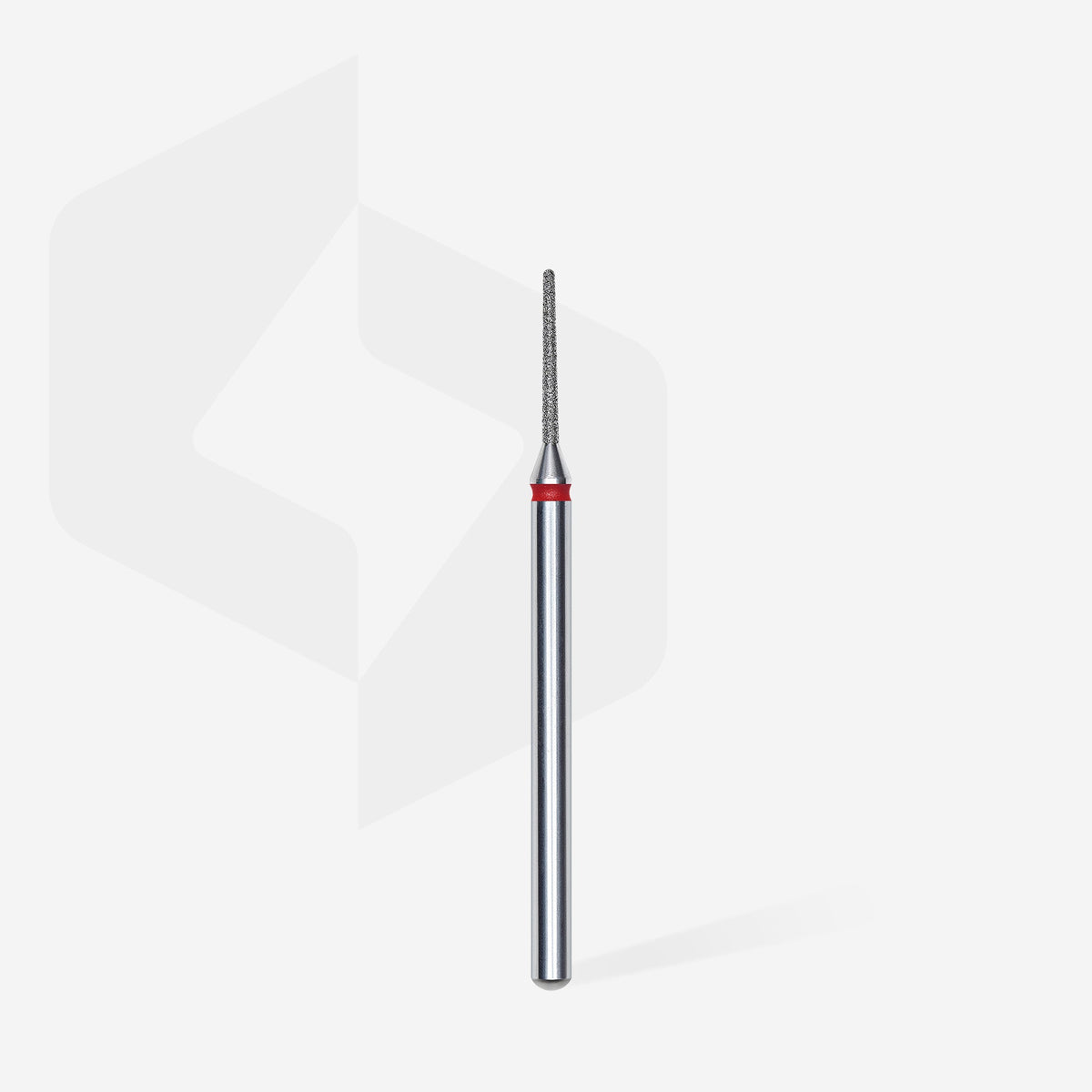 STALEKS EXPERT Raudona deimantinė freza „adata“, skersmuo 1 mm, darbinė dalis 10 mm