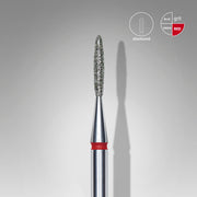 STALEKS EXPERT Fresa diamantata «Fiamma» rossa, diametro 1,4 mm, parte lavorativa 8 mm