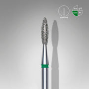 STALEKS EXPERT Diamond nail drill bit flame green, head diameter 2,1 mm, working part 8 mm