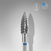 STALEKS EXPERT Fraise carbure « Flamme » bleue, diamètre 5 mm, partie active 13,5 mm