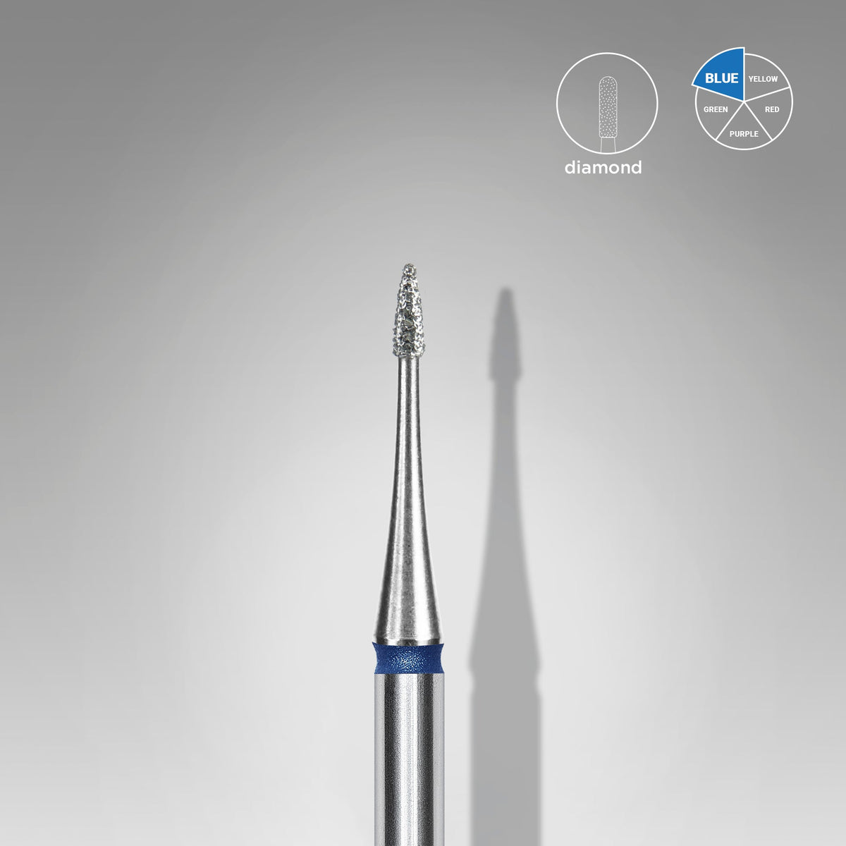 STALEKS EXPERT Διαμαντόφρεζα φλόγα mini μπλε, διάμετρος 1 mm, ενεργό τμήμα 3 mm