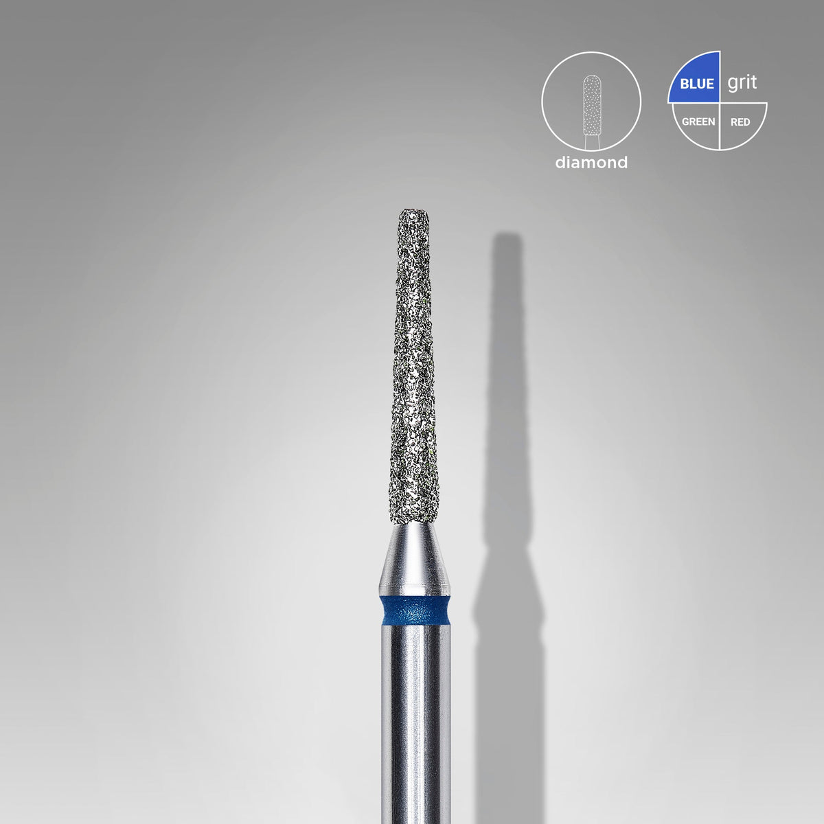 STALEKS EXPERT Fraise diamantée « cône tronqué » bleue, diamètre 1,6 mm, partie active 10 mm