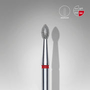 STALEKS EXPERT Fresa diamantata Gemma acuta rossa, diametro 2,5 mm, parte lavorativa 4,5 mm