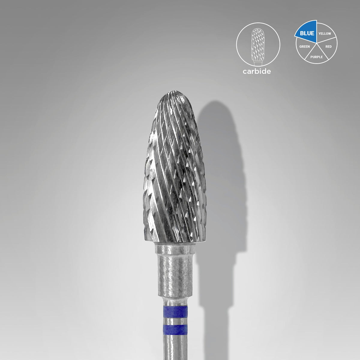 STALEKS EXPERT Kietā metāla kreilisko cilvēku frēze "kukurūza" zila, diametrs 6 mm, darba daļa 14 mm