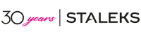 Staleks logo celebrating 30 years with black text and pink accents on a white background