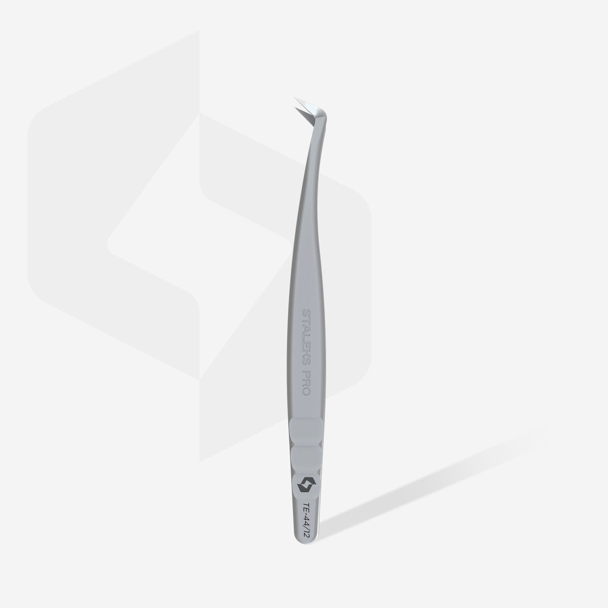 STALEKS EXPERT 44 TYPE 12 Professional lash tweezers with fiber tips, L-shaped, 65'