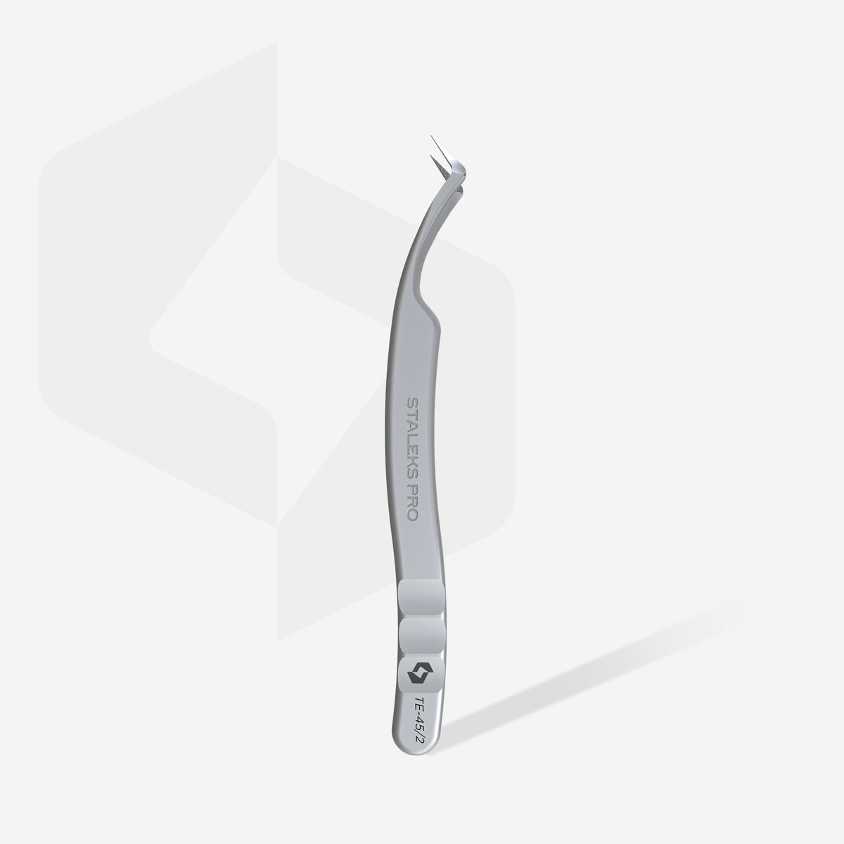 STALEKS EXPERT 45 TYPE 2 Professional lash tweezers with fiber tips, L-shaped, 40'