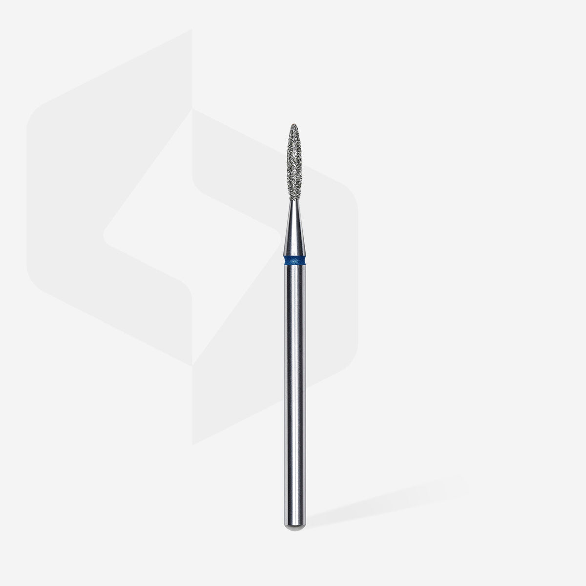 STALEKS EXPERT Diamond nail drill bit pointed flame blue, head diameter 1,6 mm, working part 8 mm