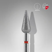 STALEKS EXPERT Fresa diamantata «Pera acuta» rossa, diametro 5 mm, parte lavorativa 12 mm