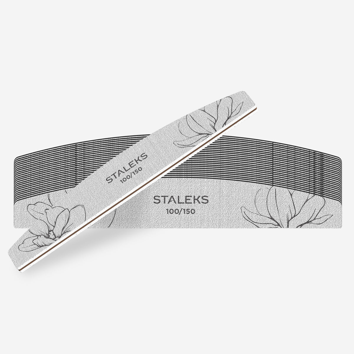 STALEKS EXPERT 40 Мінеральна пилка для нігтів півмісяць, 100/150 грит (25 шт)