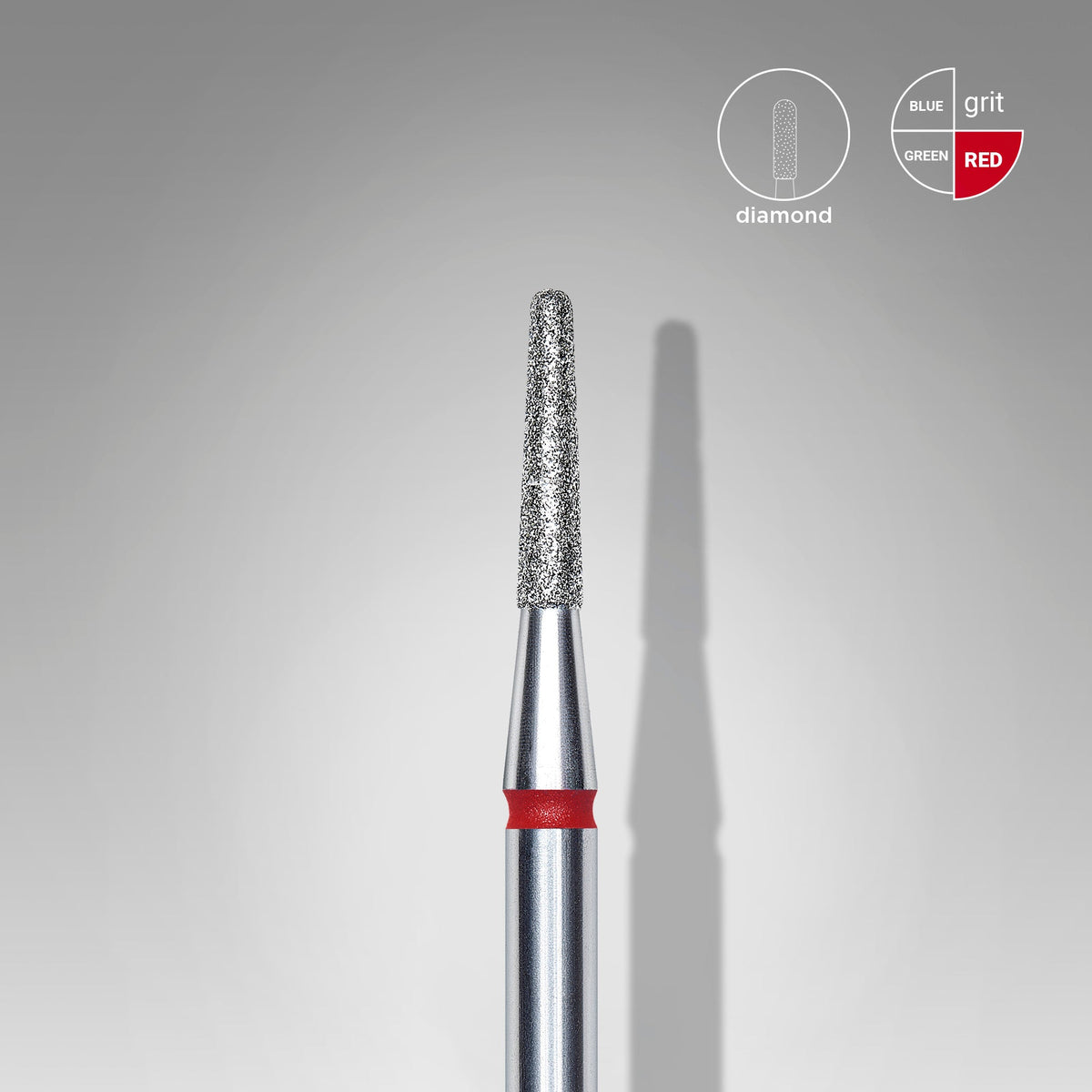 STALEKS EXPERT Fraise diamantée « cône tronqué » rouge, diamètre 1,8 mm, partie active 8 mm