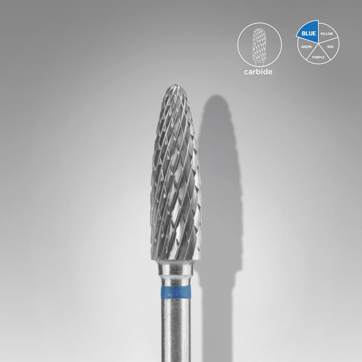 STALEKS EXPERT Fresa in metallo duro "Mais" blu, diametro 4 mm, parte lavorativa 14 mm