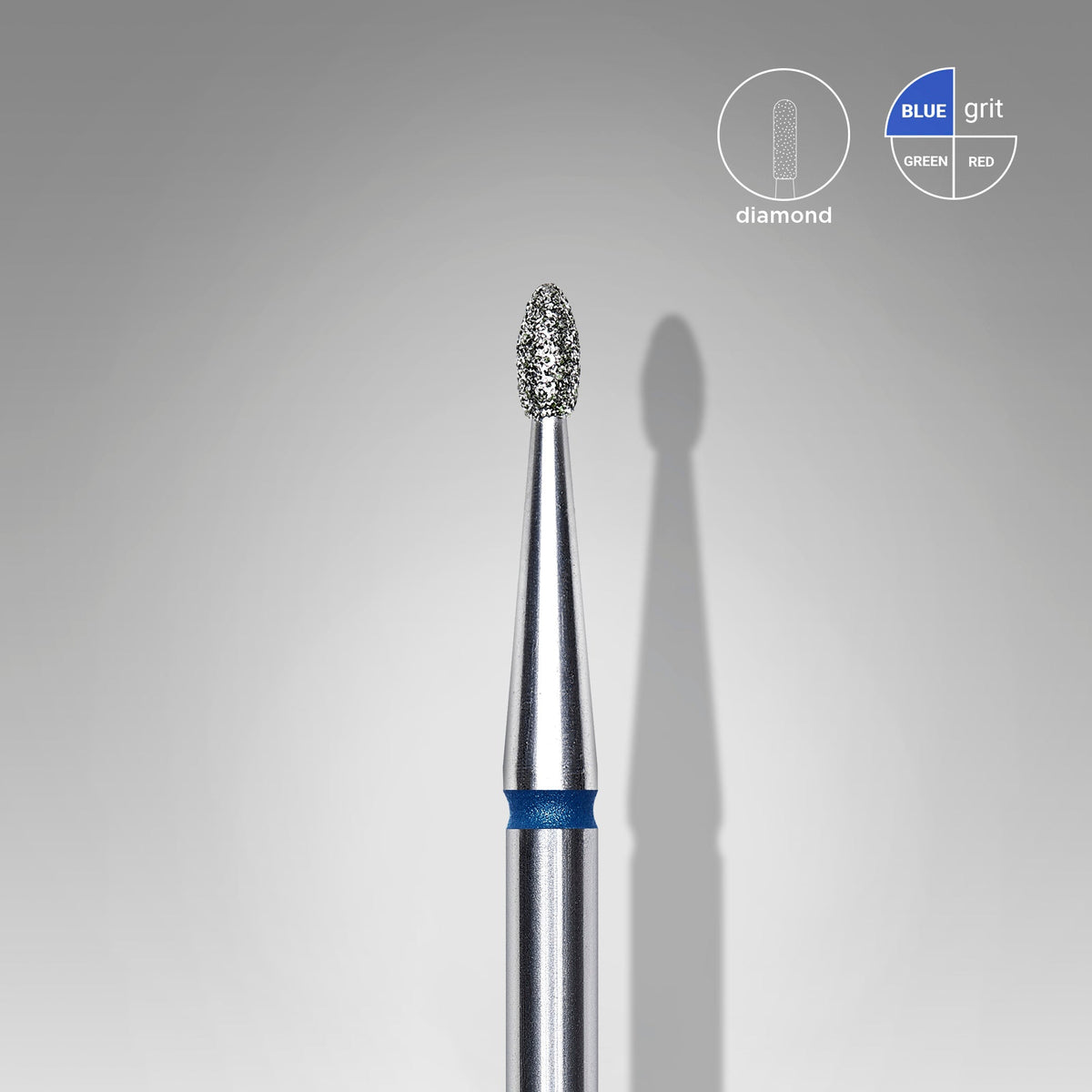 STALEKS EXPERT Fraise diamantée « Bourgeon arrondi » bleue, diamètre 1,6 mm, partie active 3,4 mm