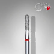 STALEKS EXPERT Fresa diamantata Cilindro arrotondato rossa, diametro 2,3 mm, parte lavorativa 8 mm