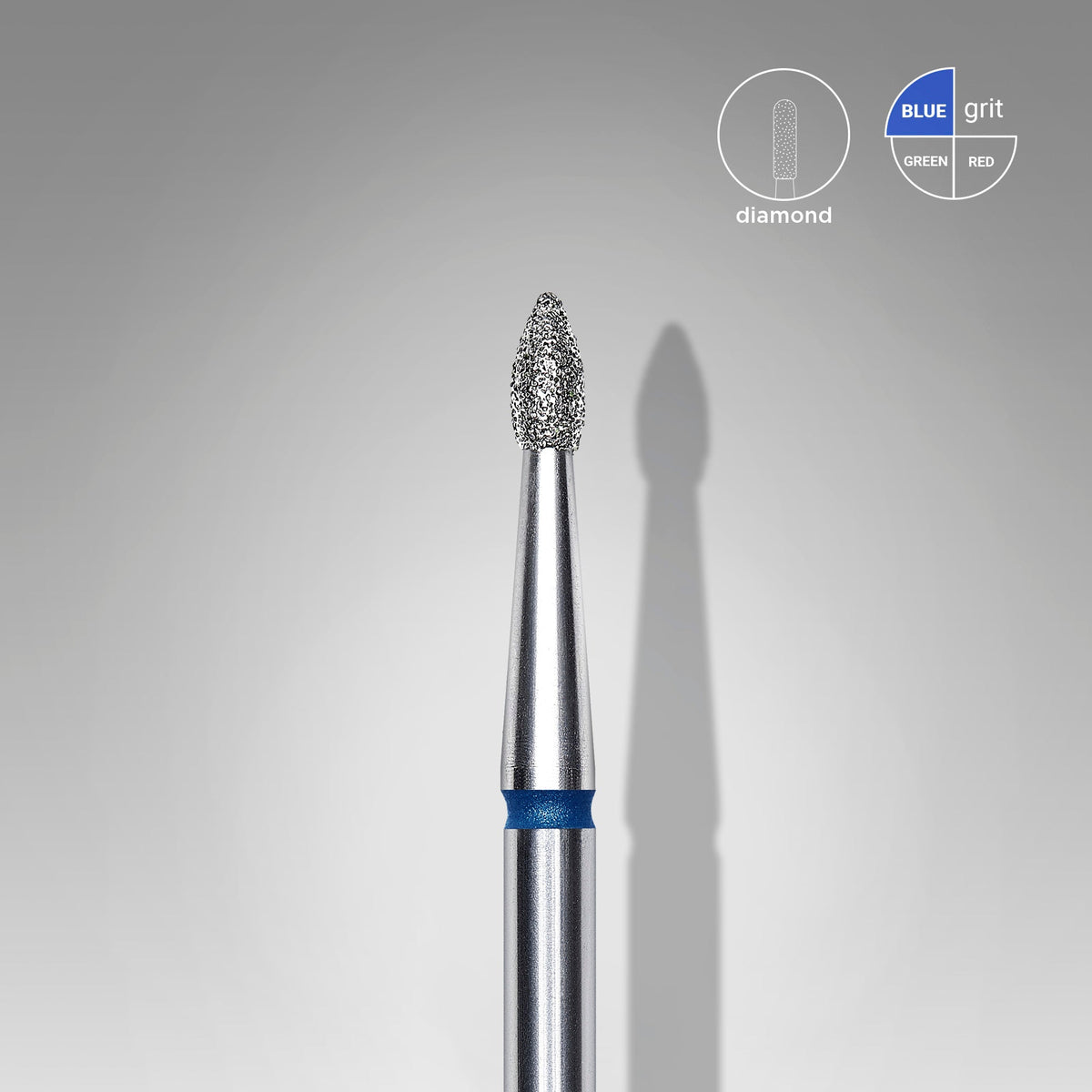 STALEKS EXPERT Fraise diamantée « Bourgeon pointu » bleue, diamètre 1,8 mm, partie active 4 mm