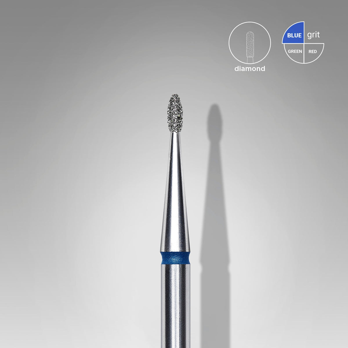 STALEKS EXPERT Fraise diamantée « Bourgeon arrondi » bleue, diamètre 1,2 mm, partie active 3 mm