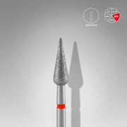 STALEKS EXPERT Frez diamentowy „Gruszka ostra” czerwona, średnica 4 mm, część robocza 12 mm