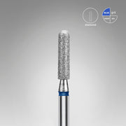 STALEKS EXPERT Deimantinė freza "Suapvalintas cilindras" mėlyna, skersmuo 2,5 mm, darbinė dalis 10 mm