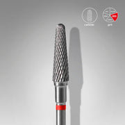 STALEKS EXPERT Fresa de metal duro «cono truncado» roja, diámetro 4 mm, parte de trabajo 13 mm