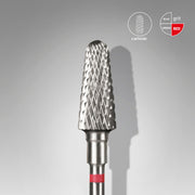 STALEKS EXPERT Fresa de metal duro «cono truncado» roja, diámetro 6 mm, parte de trabajo 14 mm