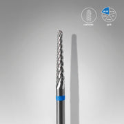 STALEKS EXPERT Tvrdokovová fréza «Kužel» modrá, průměr 2,3 mm, pracovní část 14 mm