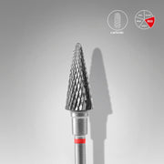 STALEKS EXPERT Fresa in metallo duro «Cono» rossa, diametro 6 mm, parte lavorativa 14 mm