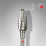 STALEKS EXPERT Fresa in metallo duro "Mais" rossa, diametro 6 mm, parte lavorativa 14 mm