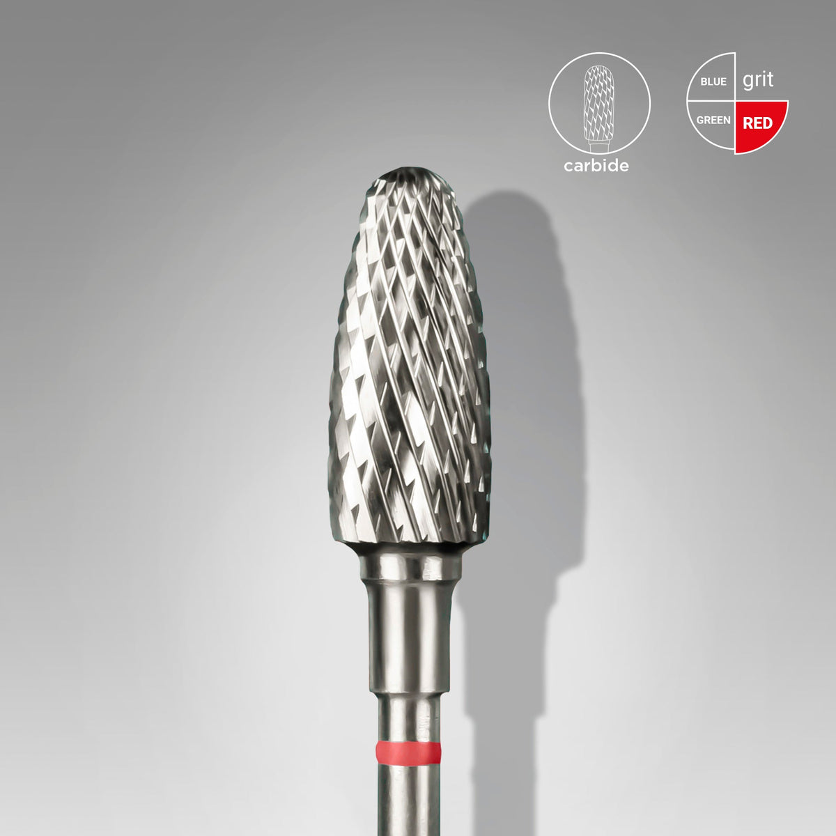 STALEKS EXPERT Fresa in metallo duro "Mais" rossa, diametro 6 mm, parte lavorativa 14 mm