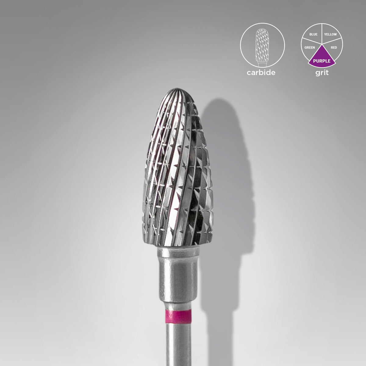 STALEKS EXPERT Karbidová fréza „Kukurica“ fialová, průměr 6 mm, pracovní část 14 mm
