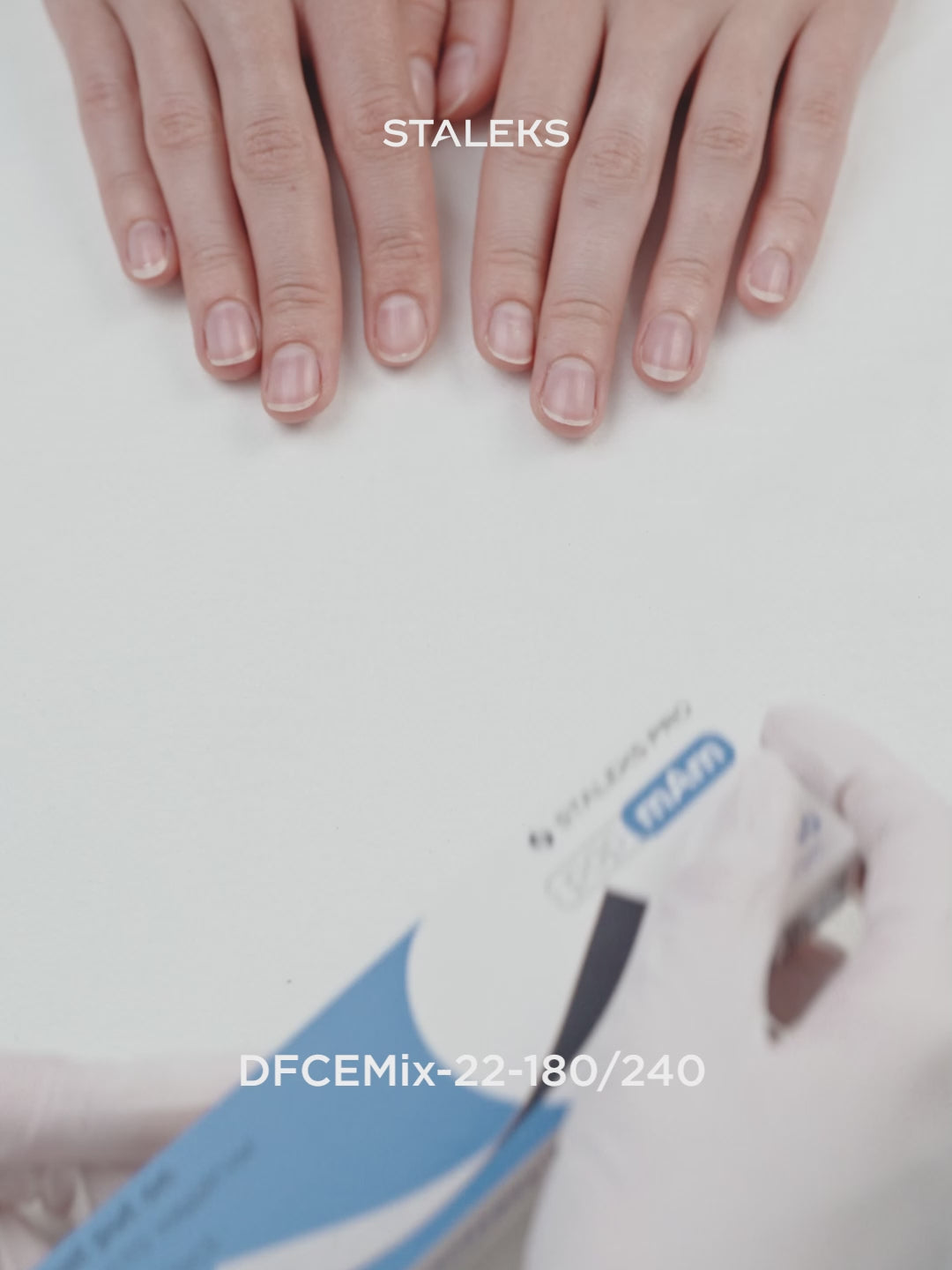 Load Video: STALEKS EXPERT 22  papmAm mix Double-sided nail files for straight base, 180/240 grit (50 pcs)