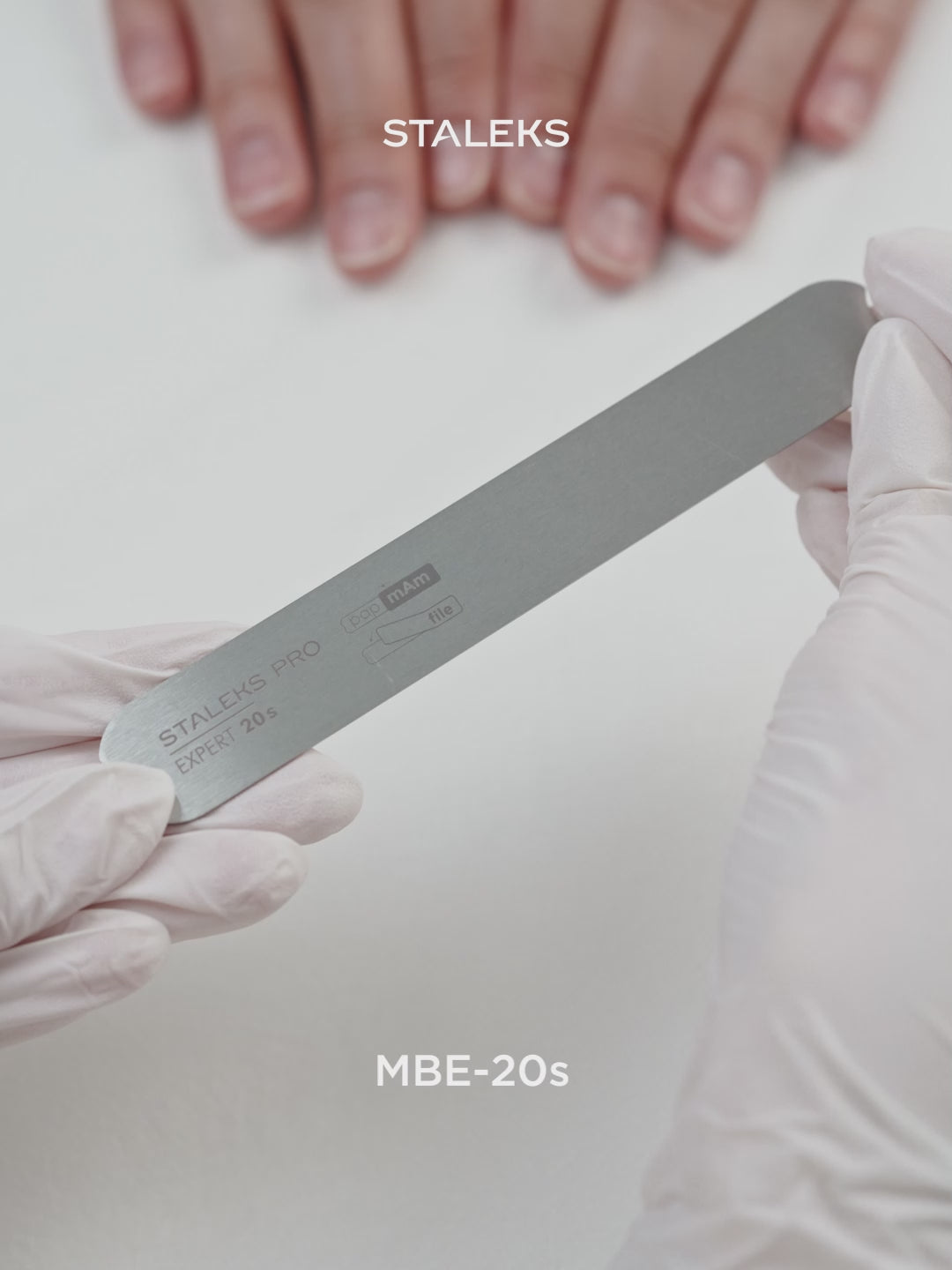 Load Video: STALEKS EXPERT 20s Straight metal base for nail file (130 mm)