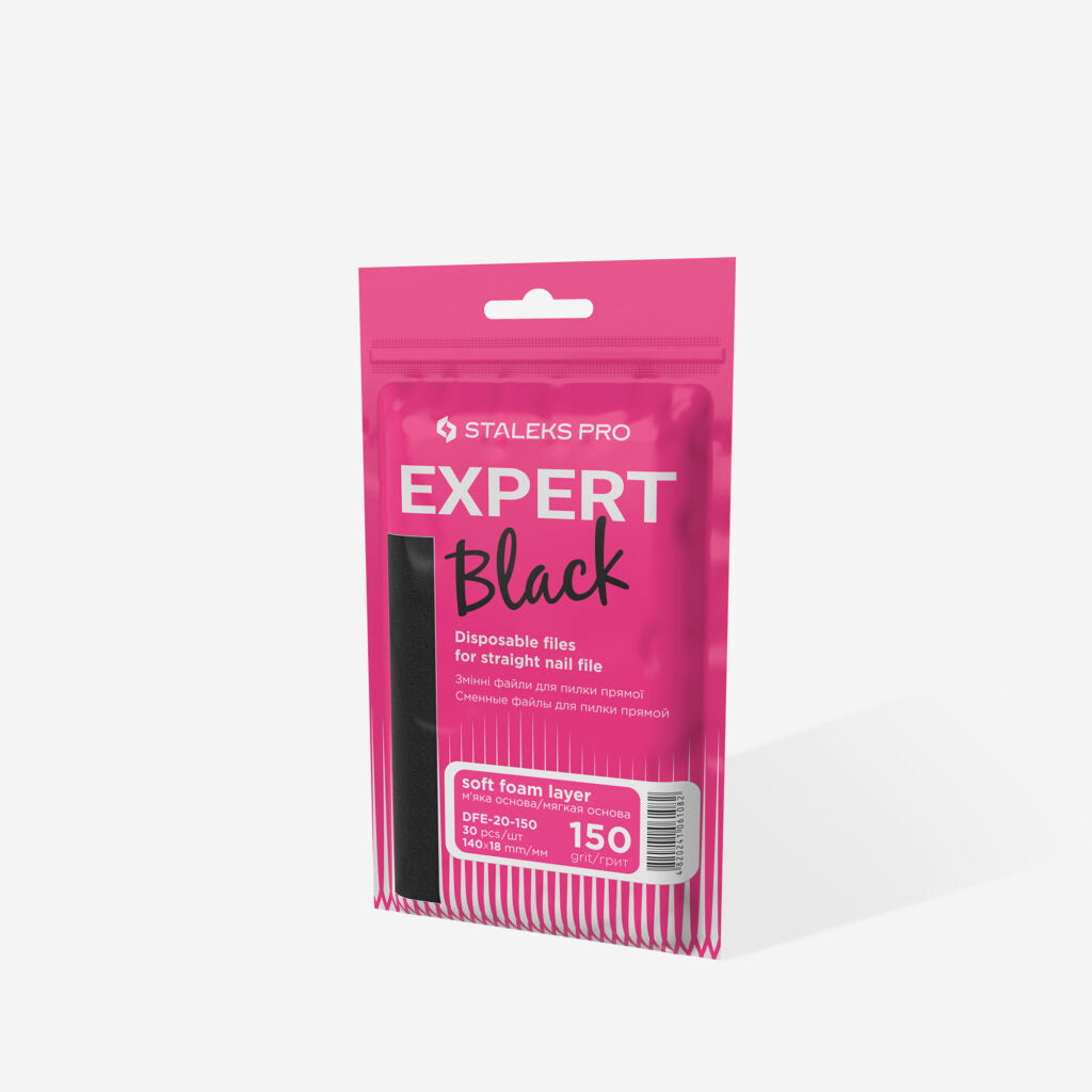 Keičiami lipdukai tiesiai nagų dildei su minkštu pagrindu Staleks Pro Expert 20, 150 grūdėtumo (30 vnt.)