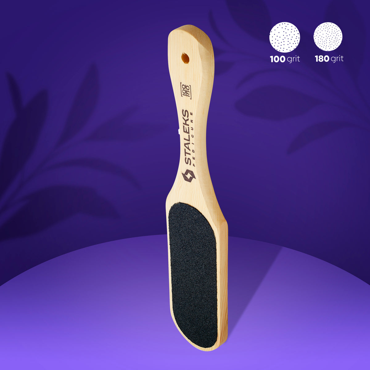 STALEKS BEAUTY & CARE 10 TYPE 1 Double-sided wooden foot file, 100/180 grit