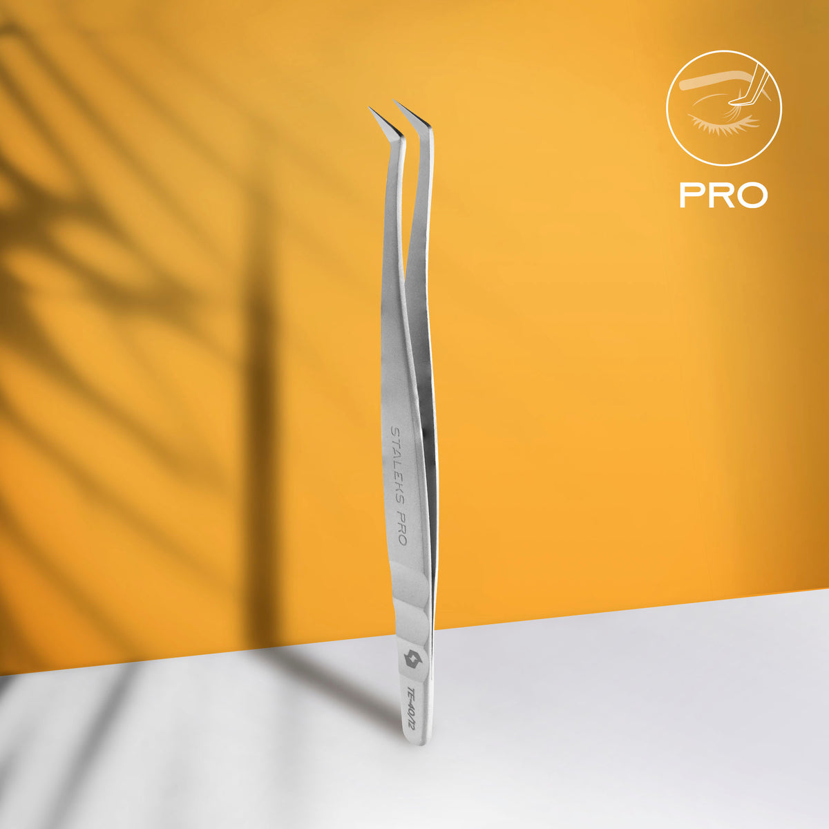 STALEKS EXPERT 40 TYPE 12 Professionelle Pinzette für Wimpernverlängerung, L-förmig, 65°