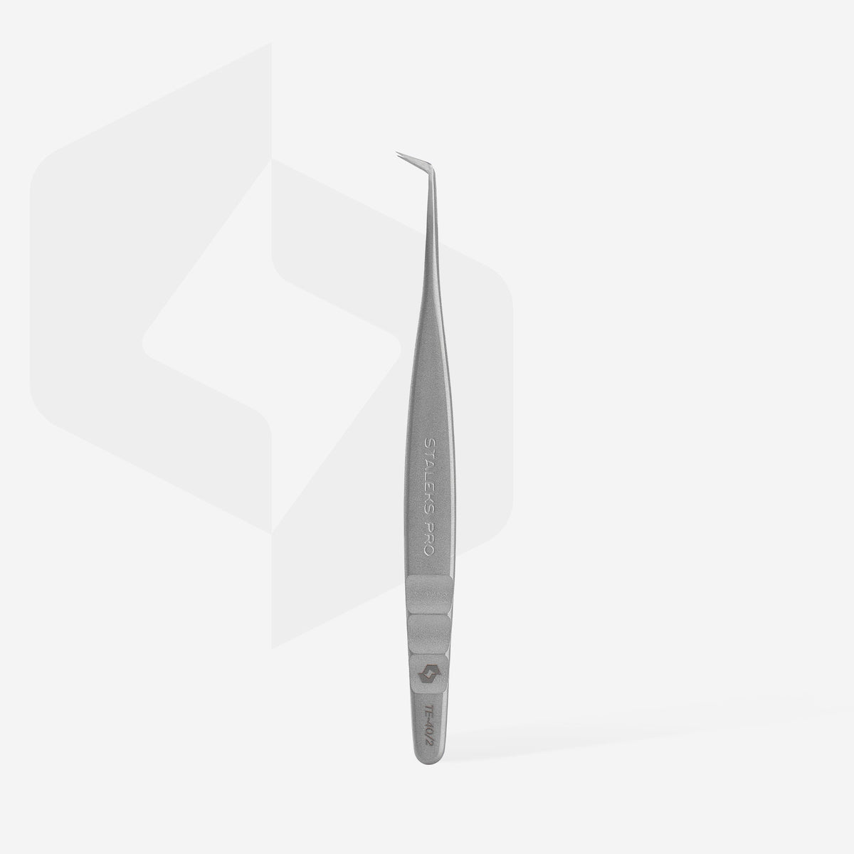 STALEKS EXPERT 40 TYPE 2 Professionelle Pinzette für Wimpernverlängerung, L-förmig, 70°