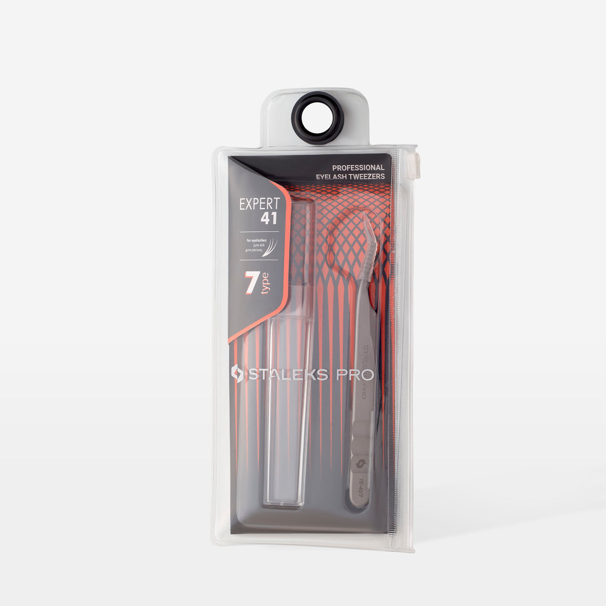 STALEKS EXPERT 41 TYPE 7 Pinzetta professionale per allungamento delle ciglia, a forma di L, 30°