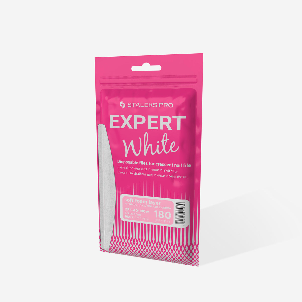 STALEKS EXPERT 40 Клейові файли для пилки півмісяць на м'якій основі, 180 грит (30 шт)