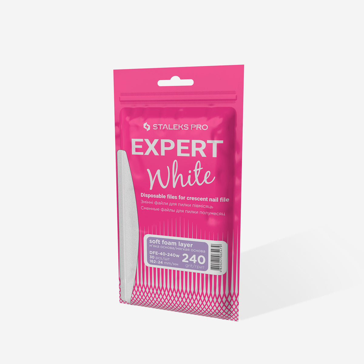 STALEKS EXPERT 40 Yarım ay törpü için yumuşak tabanlı yapışkan yedek törpüler, 240 grit (30 adet)